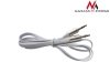 Maclean Przewód  jack 3.5mm, płaski 1m, metalowy wtyk, MCTV-694 W Biały