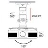Techly Ramię do projektora 22cm 10kg sufitowe białe