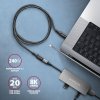 AXAGON BUCM32-CF15AB Kabel przedłużacz Gen2 USB-C - USB-C 1.5m, 5A, 20Gbps, PD 240W, oplot, czarny