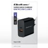 Qoltec Ładowarka Super Quick PD | 1xUSB-C | 1xUSB | 65W | 5-20V |       1.5-3.25A | Czarna