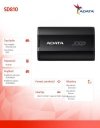 Adata Dysk SSD External SD810 500GB USB3.2 20Gb/s czarny