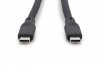 Digitus Kabel połączeniowy silikonowy USB-C - USB-C, USB 3.2 Gen2 10G 4K 100W, 1m Czarny
