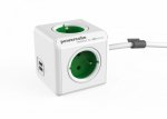 Allocacoc Listwa zasilająca PowerCube Extended USB 1,5m  2402GN/FREUPC Zielona