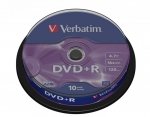 Verbatim DVD+R 16x 4.7GB 10P CB           43498