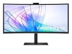 Samsung Monitor 34 cale ViewFinity S65VC VA 3440x1440 UWQHD 21:9 1xHDMI 1xDP 1xUSB-C 90W 2xUSB-A LAN 5ms HAS Webcam głośniki zak