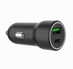 Gembird Ładowarka samochodowa USB-A/USB-C 20W PD czarna