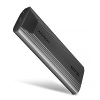 AXAGON EEM2-GTS2 Obudowa zewnętrzna aluminiowa bezśrubowa USB-C 3.2 Gen 2 M.2 NVMe & SATA SSD + USB-A - USB-C redukcja 