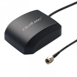 Qoltec Mobilna Antena GPS GLONASS z podstawą magnetyczną | dookólna |   28dBi | 50W | SMA
