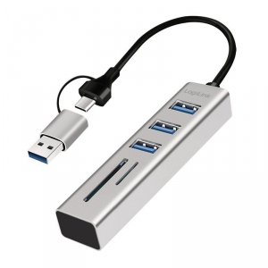 LogiLink Hub 3xUSB3.0 z czytnikiem kart pamięci