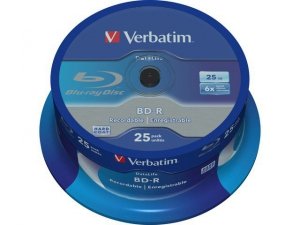 Verbatim Płyty BD-R 6x 25GB 25P CB DataLife 43837