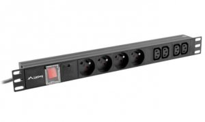 Lanberg Listwa zasilająca Rack PDU  1U 10A 4X 230V PL 4X IEC C13 2m C14 czarna