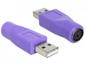 Delock Adapter USB -> PS/2 fioletowy