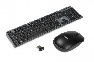 iBOX Zestaw bezprzewodowa klawiatura + mysz IKMS606W czarny