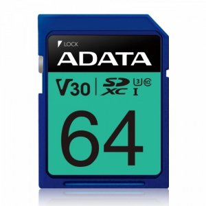 Adata Karta pamięci SDXC PremierPro 64GB UHS-I U3 V30 100/80 MB/s