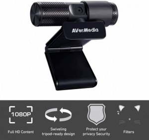 AVerMedia CAM313-PW313 (kamera internetowa Live Streamer, FullHD, 2 mikrofony, 2 Mpix, plug and play)