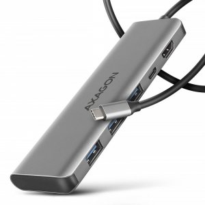 AXAGON HMC-5H Wieloportowy hub USB 5in1, 5Gbps, 3x USB-A, HDMI 4K/30Hz, PD 100W, 100cm USB-C kabel