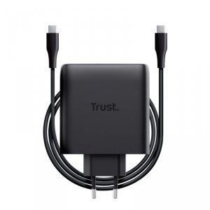 Trust Ładowarka MAXO GaN 100W 2x USB-C czarna