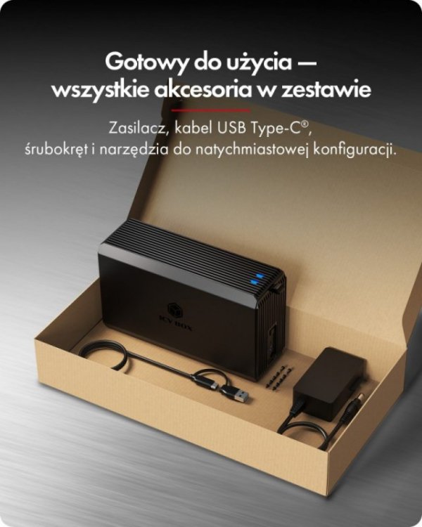 IcyBox Obudowa IB-RD3720-CU3 RAID 2x2,5/3,5 SATA HDD