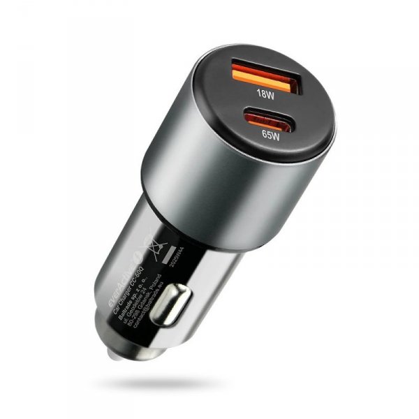 everActive Ładowarka samochodowa CC-60Q QC3.0 83W 1X USB + 1X USB-C PD czarna