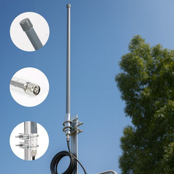 Qoltec Antena LoRa | 12dBi | dookólna | zewnętrzna | włókno szklane |   868 MHz | 1.5m