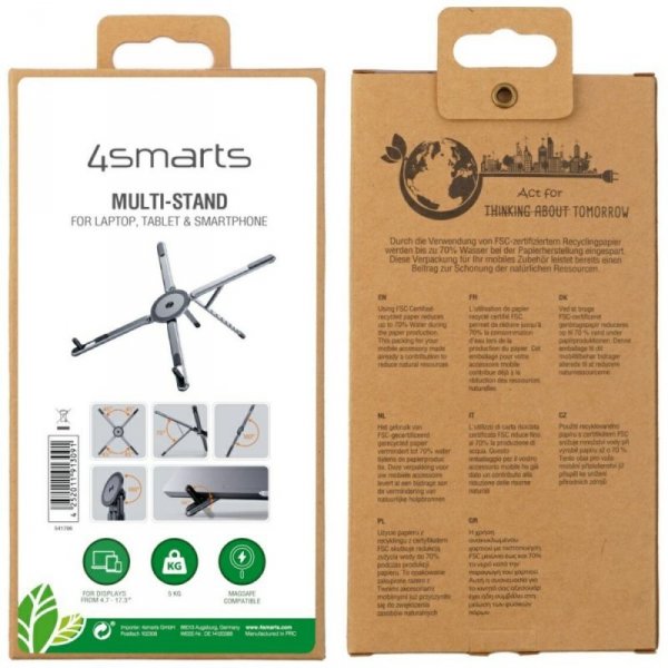 4smarts Ładowarka sieciowa PDPlug 20W GaN + USB-C + USB-A + kabel USB-C  1,5m Biała