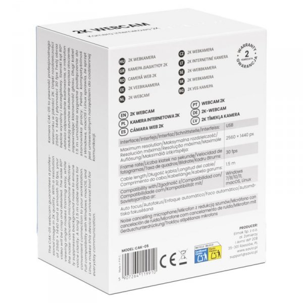 Savio Kamera internetowa 2K CAK-05