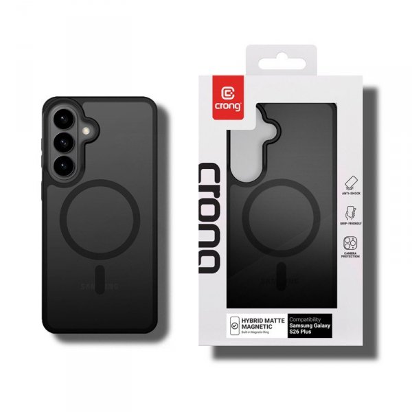 CRONG Euti Hybrid Matte Magnetic - MagSafe Samsung Galaxy S26+ Czarne
