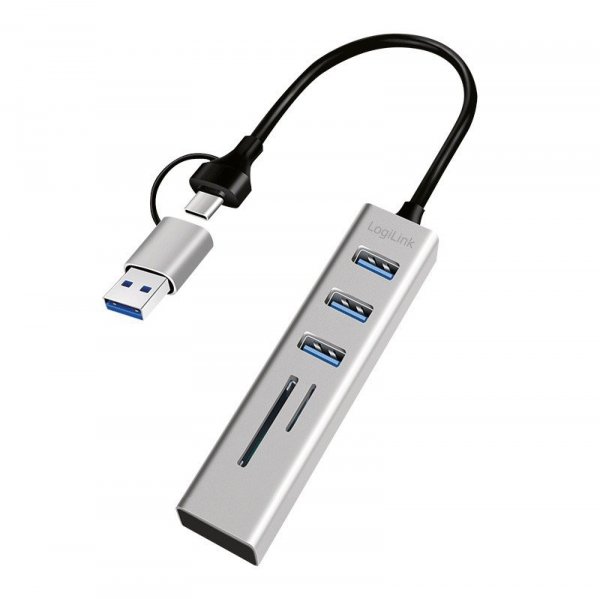 LogiLink Hub 3xUSB3.0 z czytnikiem kart pamięci