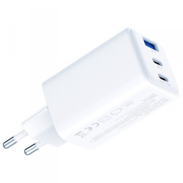 3MK Ładowarka sieciowa Hyper GaN 65W 1xUSB-A 2xUSB-C PD QC4+ biała