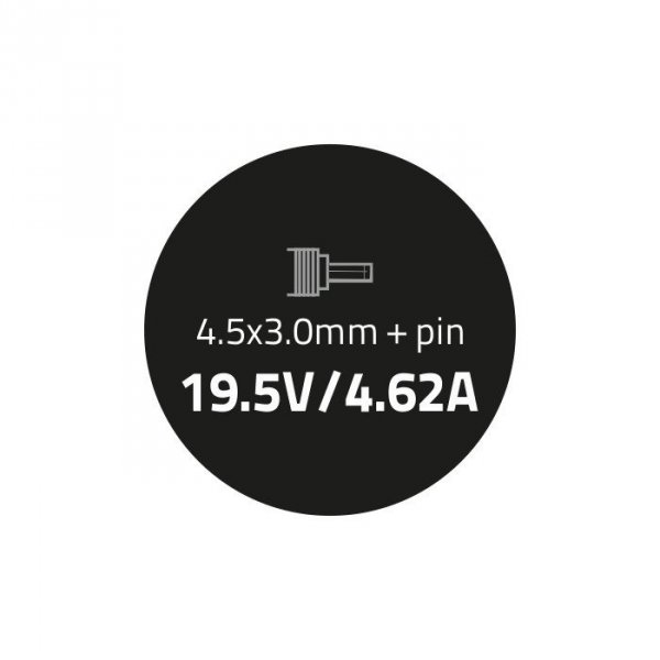 Qoltec Zasilacz do HP Compaq 90W | 19.5V | 4.62A | 4.5*3.0+pin