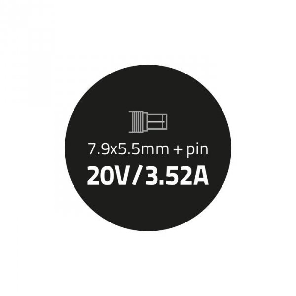 Qoltec Zasilacz dedykowany do IBM 20V | 3.52A | 7.9*5.5+pin
