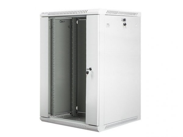 Lanberg Szafa instalacyjna wisząca 19 18U 600X600mm szara (drzwi szklane)