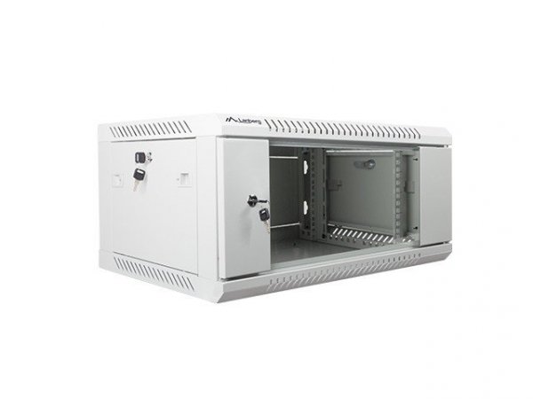 Lanberg Szafa instalacyjna wisząca 19 cali 4U 600X450mm szara (drzwi szklane)