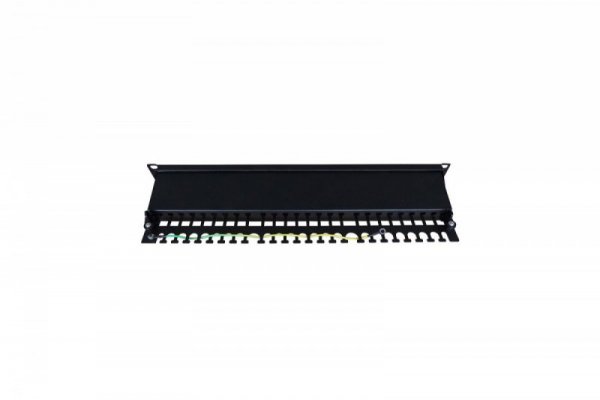 Digitus Panel krosowy (patch panel) 19'' 24x RJ45, kat.6, ekranowany, LSA poziom, prowadnica kabli, pola opisowe, 1U, 