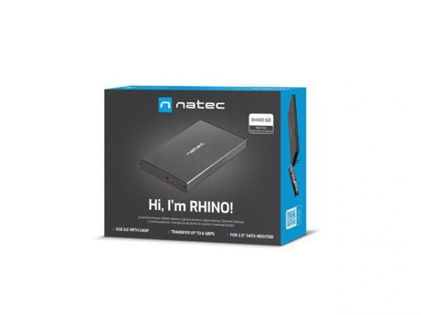 Natec Kieszeń zewnętrzna HDD/SSD Sata Rhino Go 2,5&#039;&#039; USB 3.0