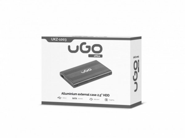 UGo Kieszeń zewnętrzna SATA 2,5&#039;&#039; USB 2.0 Aluminium