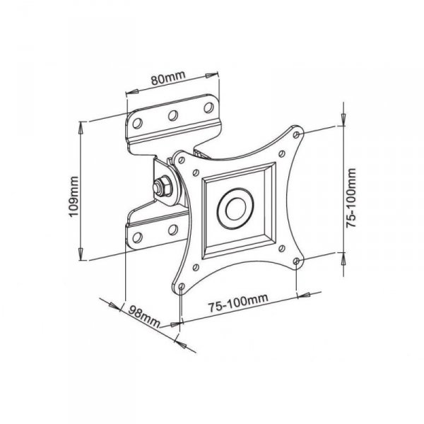 Techly Uchwyt ścienny do TV LCD/LED 13-30cali 23kg VESA pełna regulacja biały