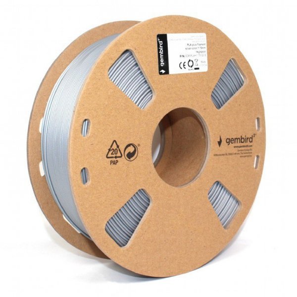Gembird Filament do drukarki 3D PLA/1.75mm/srebrny