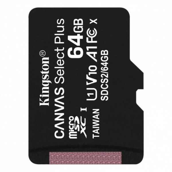 Kingston Karta pamięci microSD  64GB Canvas Select Plus 100MB/s
