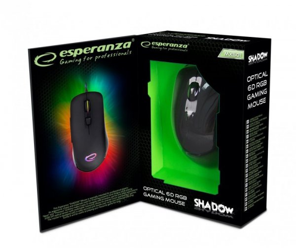Esperanza Mysz przewodowa dla graczy 6D OPT USB MX501