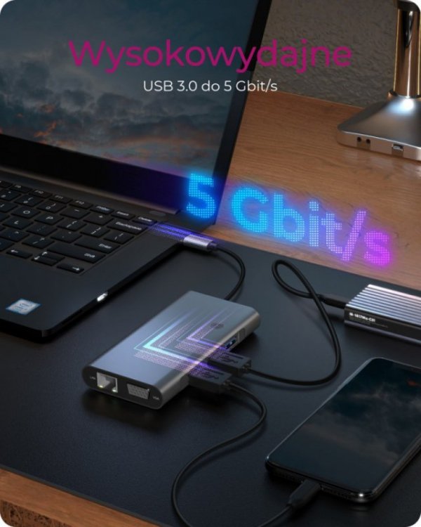 IcyBox Stacja dokująca IB-DK4040-CPD TYPE-C z dwoma interfejsami wideo