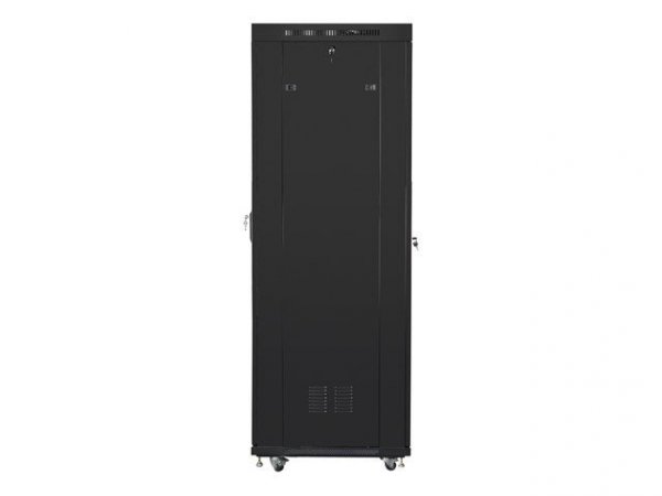 Lanberg Szafa instalacyjna rack stojąca 19 42U 800x800 czarna, drzwi szklane LCD (Flat pack)