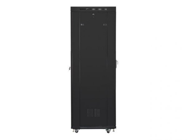 Lanberg Szafa instalacyjna rack stojąca 19 42U 800x800 czarna, drzwi szklane LCD (Flat pack)