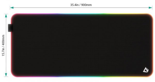 AUKEY KM-P7 RGB podkładka pod mysz i klawiaturę XXL gamingowa| 900x400x4mm | wodoodporna | gumowany spód | aplikacja G-aim Contr