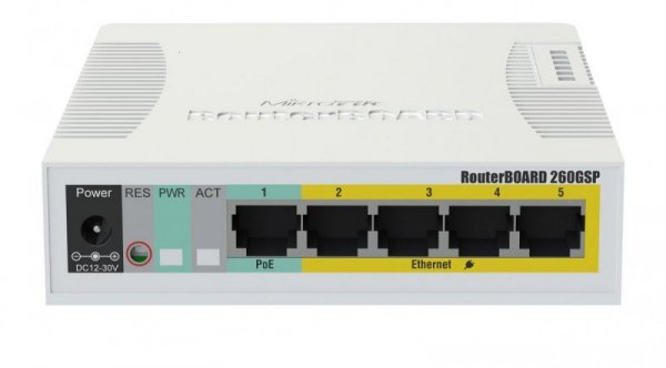 MikroTik Przełącznik 5xGbE 1xSFP CSS106-1G-4P-1S