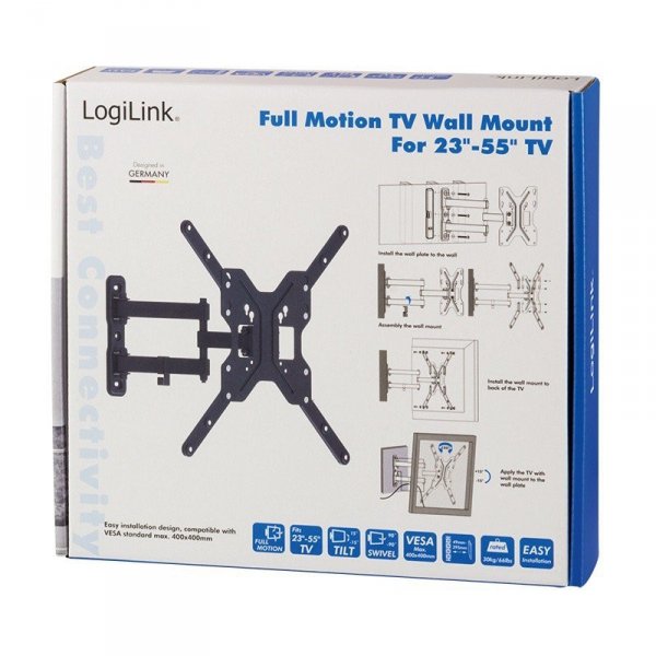 LogiLink Uchwyt ścienny LCD/LED VESA, 23-55&#039;, max. 30kg