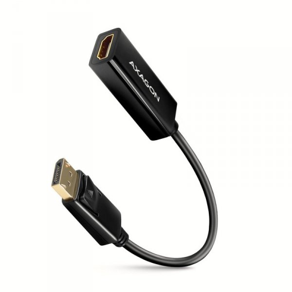 AXAGON RVD-HI14N Adapter aktywny Displayport -&gt; HDMI 1,4, 4K/30Hz, kabel 18cm