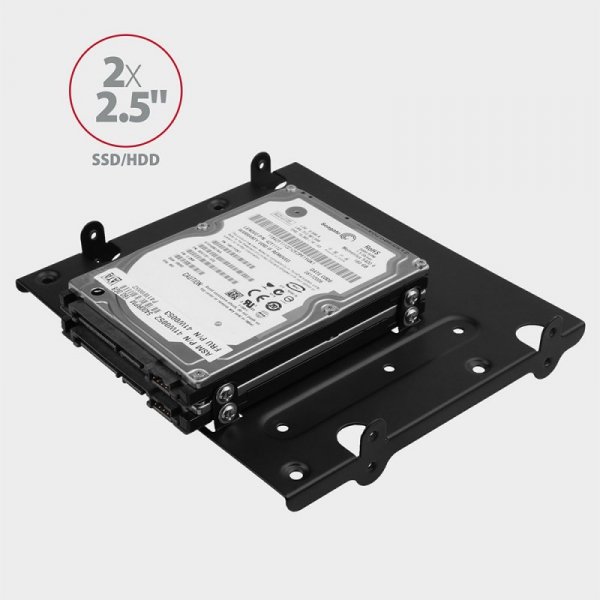 AXAGON RHD-435 Ramka metalowa do montażu 4x 2.5&quot; HDD (2x 2.5&quot; HDD/SSD & 1x 3.5&quot; HDD) w pozycji 5.25&quot; Czarna