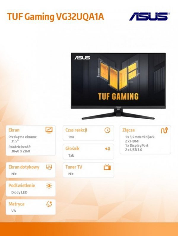 Asus Monitor 32 cale VG32UQA1A