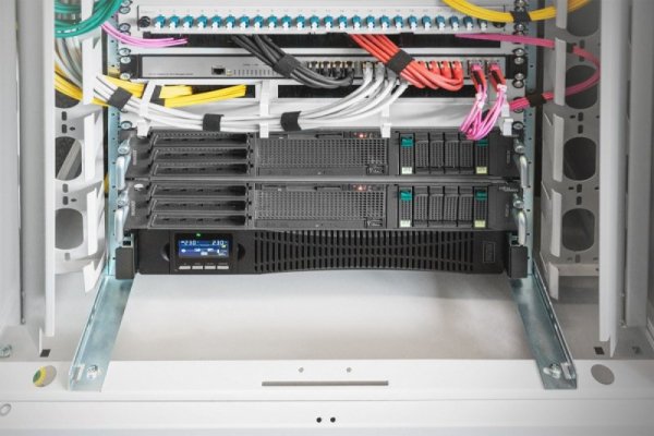 Digitus Zasilacz awaryjny UPS Online Rack 19&quot; LCD, 1000VA/1000W, 2x12V/9Ah, 8xC13, USB, RS232, RJ45